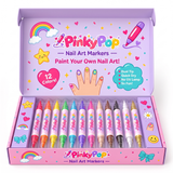 PinkyPop Nail Art Markers 12-color set, box open