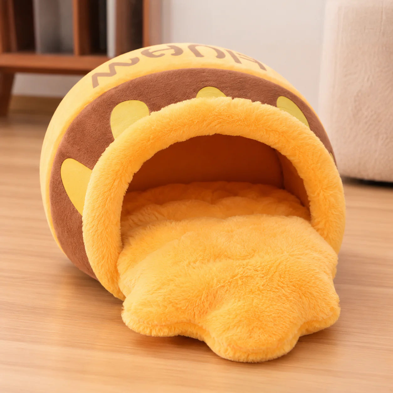HunnyPaw™ Cozy Cat Cave Bed