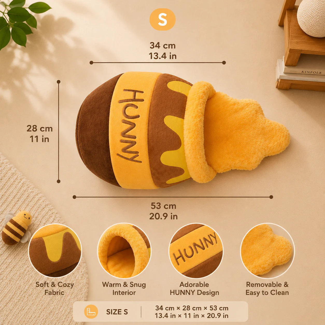 HunnyPaw™ Cozy Cat Cave Bed